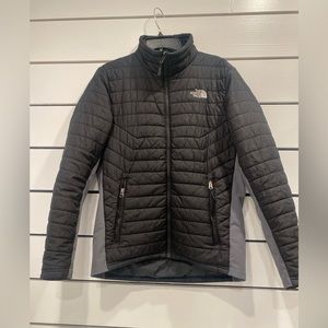 The North Face black and gray insulated jacket